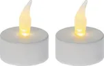 LED čajová svíčka 3,7 cm 2 ks bílá