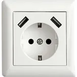 LEDmaxx 106648 1násobné zásuvka do zdi s USB, dětská ochrana bílá