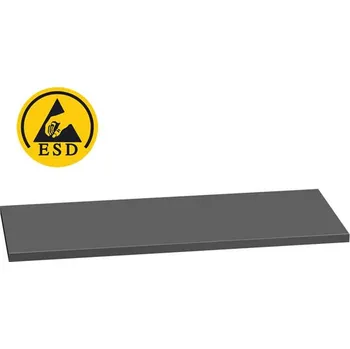 ESD přídavná police (antistatická) 915x367 mm, nosnost 100 kg, lakovaná, barva antracit RAL7016