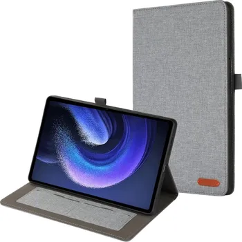 Pouzdro na tablet VSECHNONAMOBIL 60059 FABRIC Zaklápací obal pre Xiaomi Pad 6 / Pad 6 Pro šedý