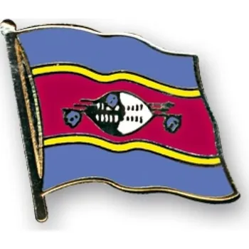 Odznak (pins) 20mm vlajka Svazijsko - barevný