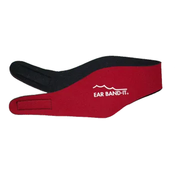 Plavecká čepice Ear Band-It® Červená čelenka na plavání Velikost čelenky: M Čelenka na plavání