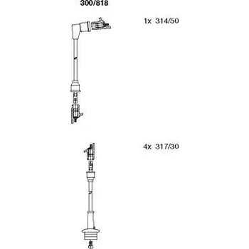 Zapalovací kabel Sada kabelů pro zapalování, , BREMI, 300/818