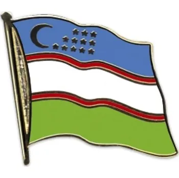 Odznak (pins) 20mm vlajka Uzbekistán - barevný