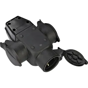 Elektrická zásuvka Brennenstuhl 1082120 3násobná zásuvka guma 230 V černá IP44