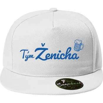 Kšiltovka Pánská snapback kšiltovka Tým ženicha, Barva Bílá, Velikost 20,5×11 cm , Canvas Kšiltovka snapback Bezvatriko.cz 2116