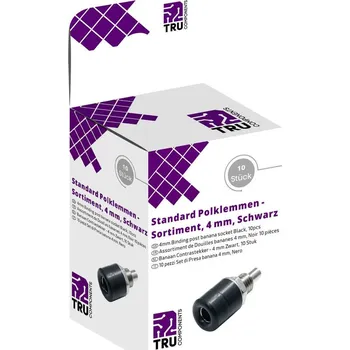 Elektrická zásuvka TRU COMPONENTS sada laboratorních zástček zásuvka, vestavná vertikální černá 10 ks