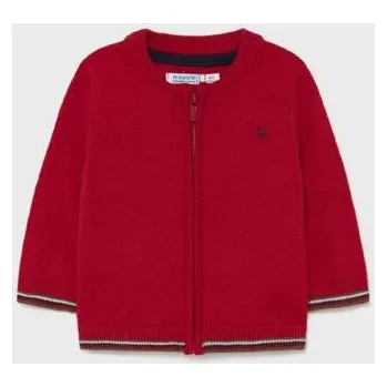 červený svetřík bavlněný na zip Mayoral 361-22 velikost 80
