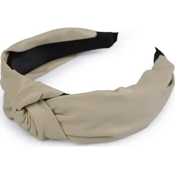 Náramek Čelenka do vlasů s uzlem koženková, malé, 1 béžová světlá