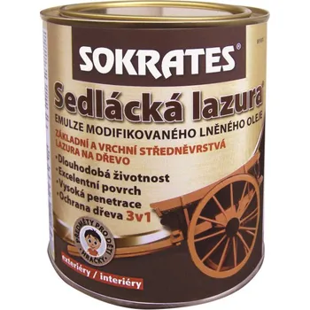 Lak na dřevo Sokrates Sedlácká lazura na dřevo, dub 0,7 kg