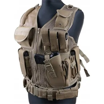 Airsoft Vesta taktická modulární s opaskem hnědá KAM-39 Tactical Vest Tan GFC Tactical™