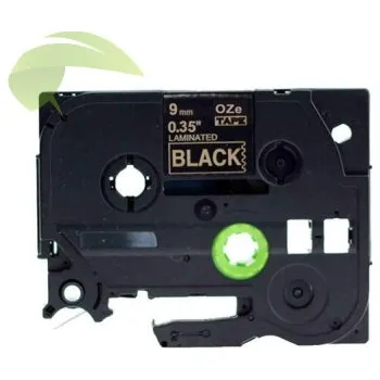 Pásek do tiskárny TONERSYP páska pro Brother TZe-324, 9mm x 8m, zlatý tisk / černý podklad