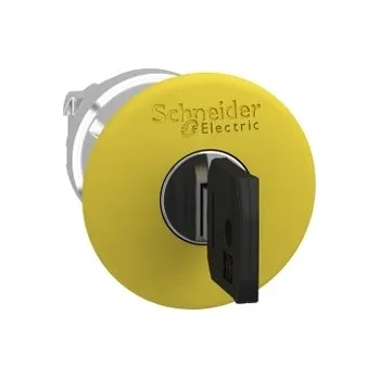 Stavebniny SCHN ZB4BS15 Ovládací hlavice nouzového zastavení s aretací, odblokovat klíčem, žlutá
