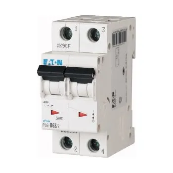 Jistič Jistič dvoupolový EATON 286561 PL6-B63/2 PL6, char B, 2-pólový, Icn=6kA, In=63A