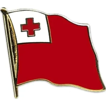 Odznak (pins) 20mm vlajka Tonga - barevný