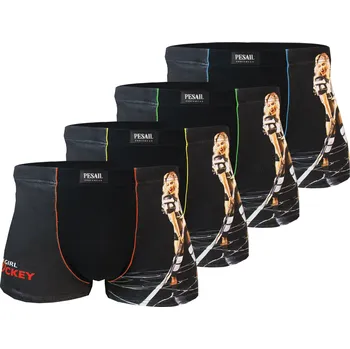 Boxerky FANNIFEN Pánské boxerky Hockey G550 - 4 ks v balení Barva: Mix, Velikost: 2XL