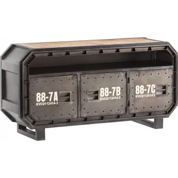 Televizní stolek TV stolek z masivu Bellagio industriální styl