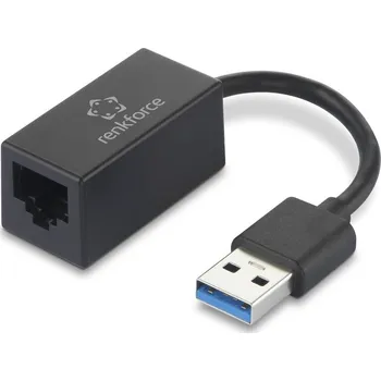 Zvuková karta Renkforce RF-4708614 síťový adaptér 1 GBit/s USB 3.2 (Gen 1x1) , LAN (až 1 Gbit/s)