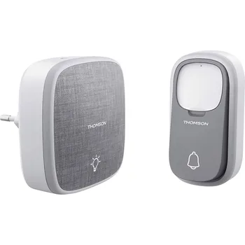 Domovní zvonek Thomson 513133 bezdrátový zvonek kompletní sada bezbateriový, se jmenovkou