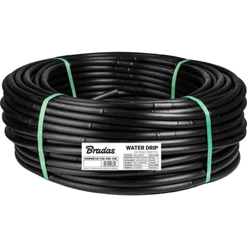 Zavlažovač BRADAS Kapací hadice WATERDRIP, 16.2mm, spon 33cm, 2.5 l/hod, 0.5-3.5 bar, mesh 120, 200m