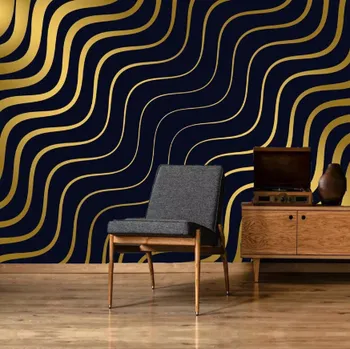 Fototapeta Solution Media 3D tapeta - Art zlaté vlny MU3319 3 - 3D Relief - Vliesová tapeta - 320g/m2