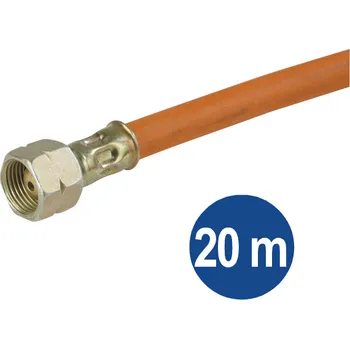 Plynová hadice Plynová hadice 2x G3/8"L, délka 20 m, s koncovkami, Meva 4574 (Meva 4574 Hadice na plyn pro propojení plynového hořáku, láhve a regulátoru)