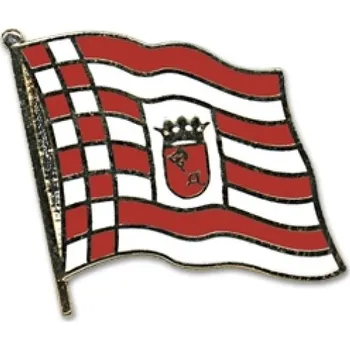 Odznak (pins) 20mm vlajka Brémy - barevný