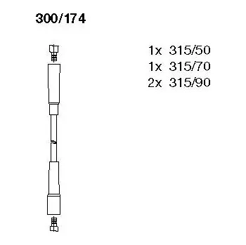 Zapalovací kabel Sada kabelů pro zapalování, , BREMI, 300/174