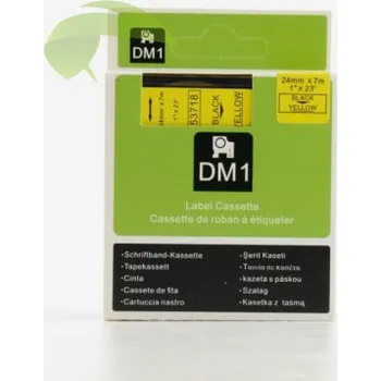 Pásek do tiskárny TONERSYP páska pro Dymo 53718 / S0720980, 24mm x 7m, černý tisk / žlutý podklad