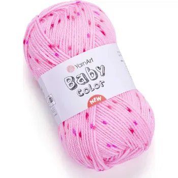 Galanterie Pletací / háčkovací příze YarnArt BABY COLOR 211 růžovo-růžová žíhaná, efektní, 50g/150m