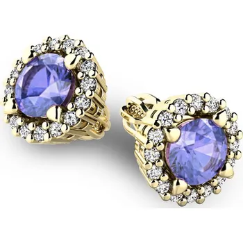 Náušnice Dámské náušnice žluté zlato 585/1000 přírodní diamant 1.00 ct G/SI 10926-ZL-DIA-TAN