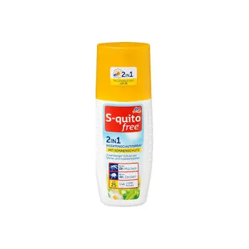 Kosmetická sada S-quitofree- REPELENT+OPALOVACÍ SPREJ 2v1 -Německo!