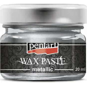 Výtvarná barva Pentart Vosková pasta metalická PENTART 20 ml STŘÍBRNÁ
