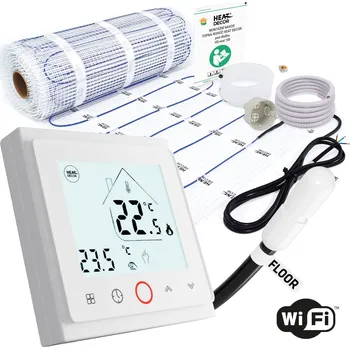 Topná rohož Sada pro instalaci topné rohože 5.0m2 HEAT DECOR HD-mat150/5.0 s termostatem T500 WiFi, bílý