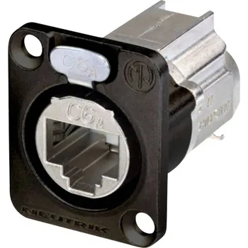 Elektrická zásuvka Neutrik NE8FDX-Y6-B RJ 45 Zástrčka EtherCon NE8FDX-Y6-B zásuvka, rovná počet pólů: 8P8C černá 1 ks