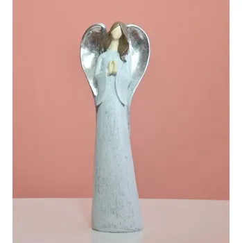 Vánoční dekorace STŘÍBROŠEDÝ ANDĚL