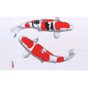 Zahradní jezírko Ručník s motivem KOI 1