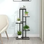 Petrashop 5patrový stojan na květiny 43 x 22 x 98 cm černý kov Černý336110
