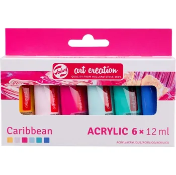 Speciální výtvarná barva Akrylové barvy RT ARTCREATION - 6 x12 ml Pastel
