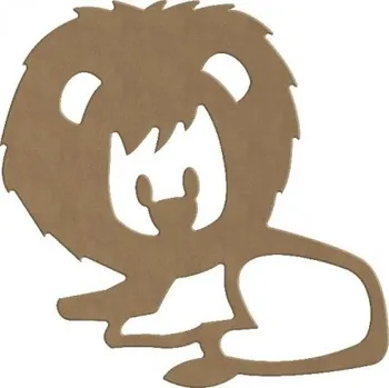 Výtvarná sada Dřevěný výřez k dekoraci Gomille, 22 x 22 cm – lev velký