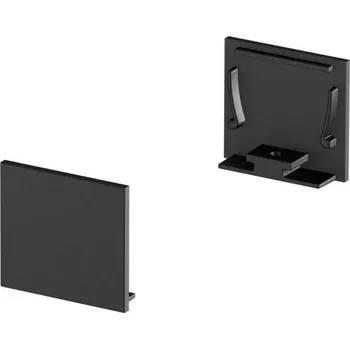 Příslušenství pro svítidlo BIG WHITE KONCOVÉ KRYTY, na GRAZIA 20 profil k montáži na stěnu standard, 2 kusy, ploché provedení, černé 1000567