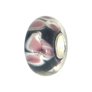 Korálek Korálek skleněný CORY černorůžový TOPBEADS