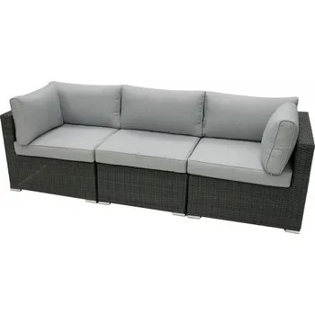 DEOKORK Ratanová 3-místná lavice SEVILLA (antracit)