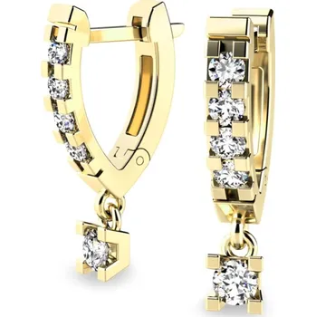 Náušnice Dámské náušnice žluté zlato 585/1000 přírodní diamant 0.684 ct G/SI brilianty 10900-ZL-DIA