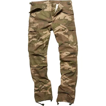 Pánské kalhoty Kalhoty Vintage Industries M65 Heavy Satin - woodland, XS