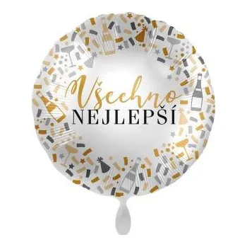 Balónek Balón foliový Všechno nejlepší - 43 cm
