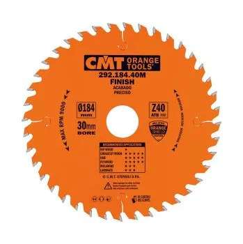 Pilový kotouč CMT Orange Pilový kotouč pro elektronářadí, finální řez - D184x2,6 d30 Z40 HW C29218440M