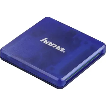 Ukládání dat Hama multi čtečka karet USB 2.0, SD/microSD/CF, modrá