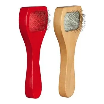 Kartáč pro zvířata Kartáč dřevěný s drátky jemný pes/kočka 13/6cm TR