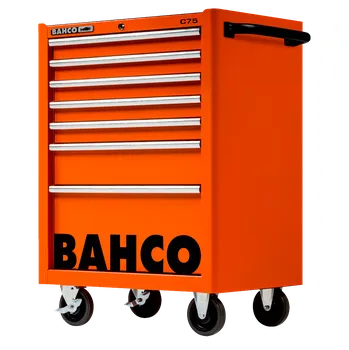 Mobilní dílenský vozík (oranžový) 1475K7 (vozík se 7 zásuvkami)